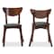 Baxton Studio Mid-Century Black Faux Leather and Walnut Brown Dining Chair, PK2 130-7121 - alternate 4